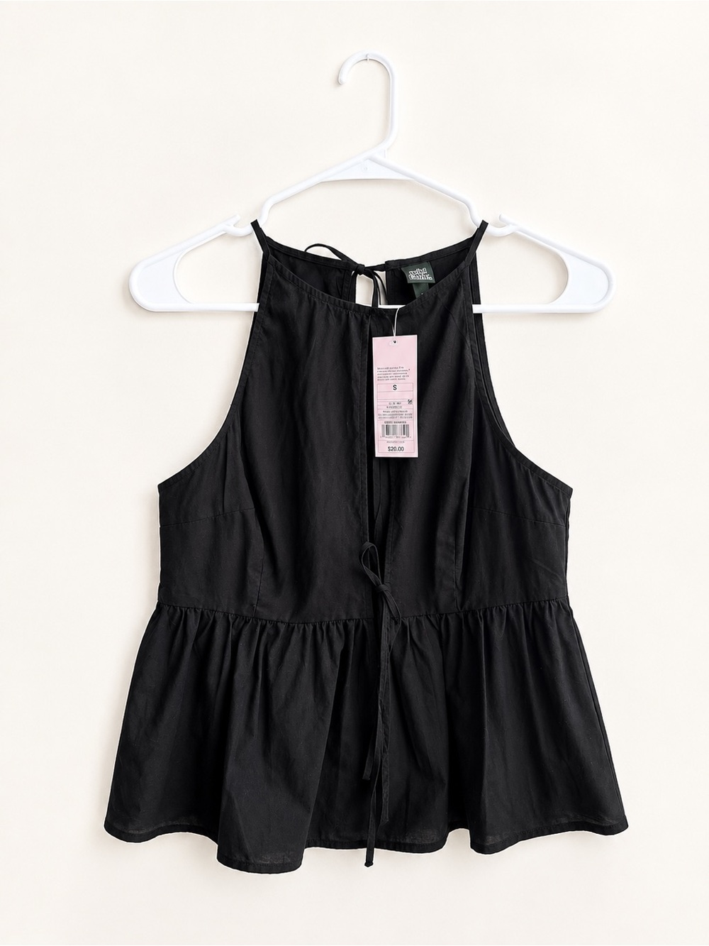 wild fable Black Halter Peplum Tank Top